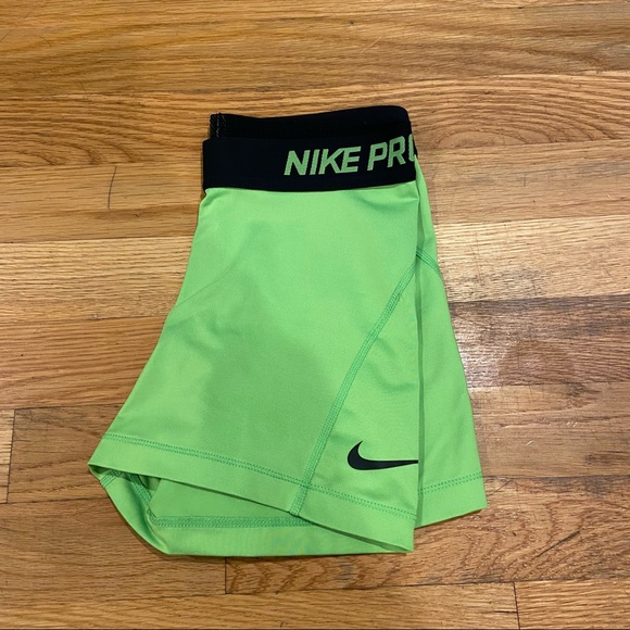 Nike | Shorts | Neon Green Nike Pro 